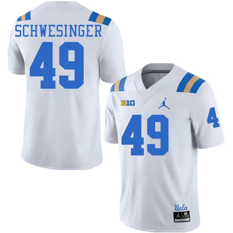 Carson Schwesinger UCLA Jersey,UCLA Bruins #49 Carson Schwesinger Jersey Youth College Uniform-White